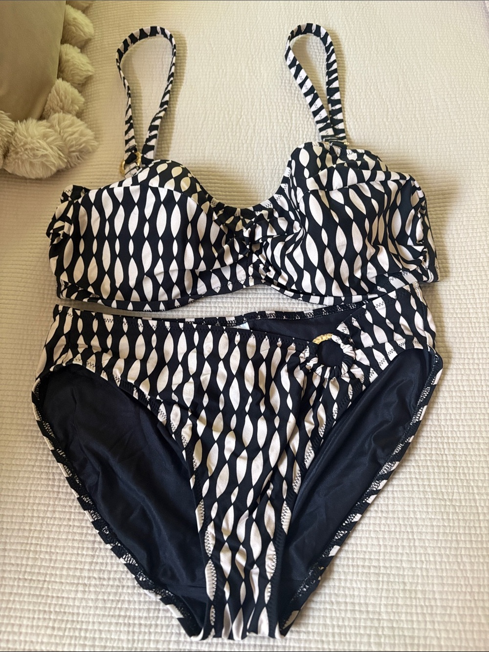 Fantasie Black and White Patterned Women’s Swim Set